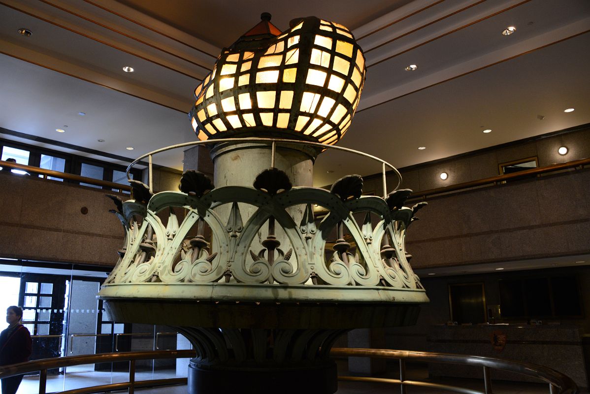 05-02 An Older Version Of The Statue of Liberty Torch Is Located Just Inside The Entrance To The Pedistal